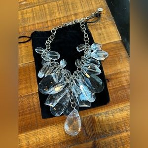 NIB - R.J. Graziano large ice crystal bib necklace